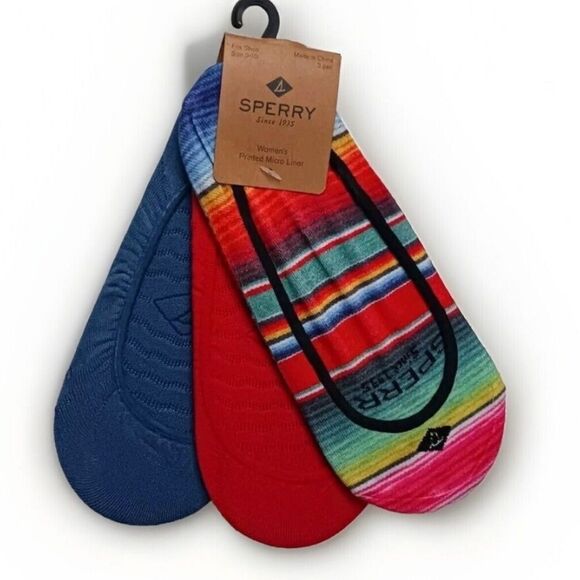 Sperry Stripe/Solid Micro Liner Socks - Picture 2 of 5